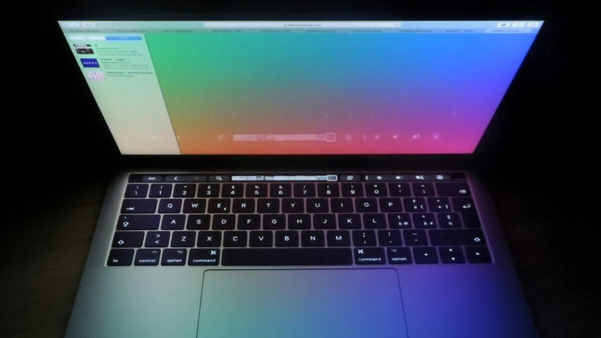 MacBook 15 inch with screen lights